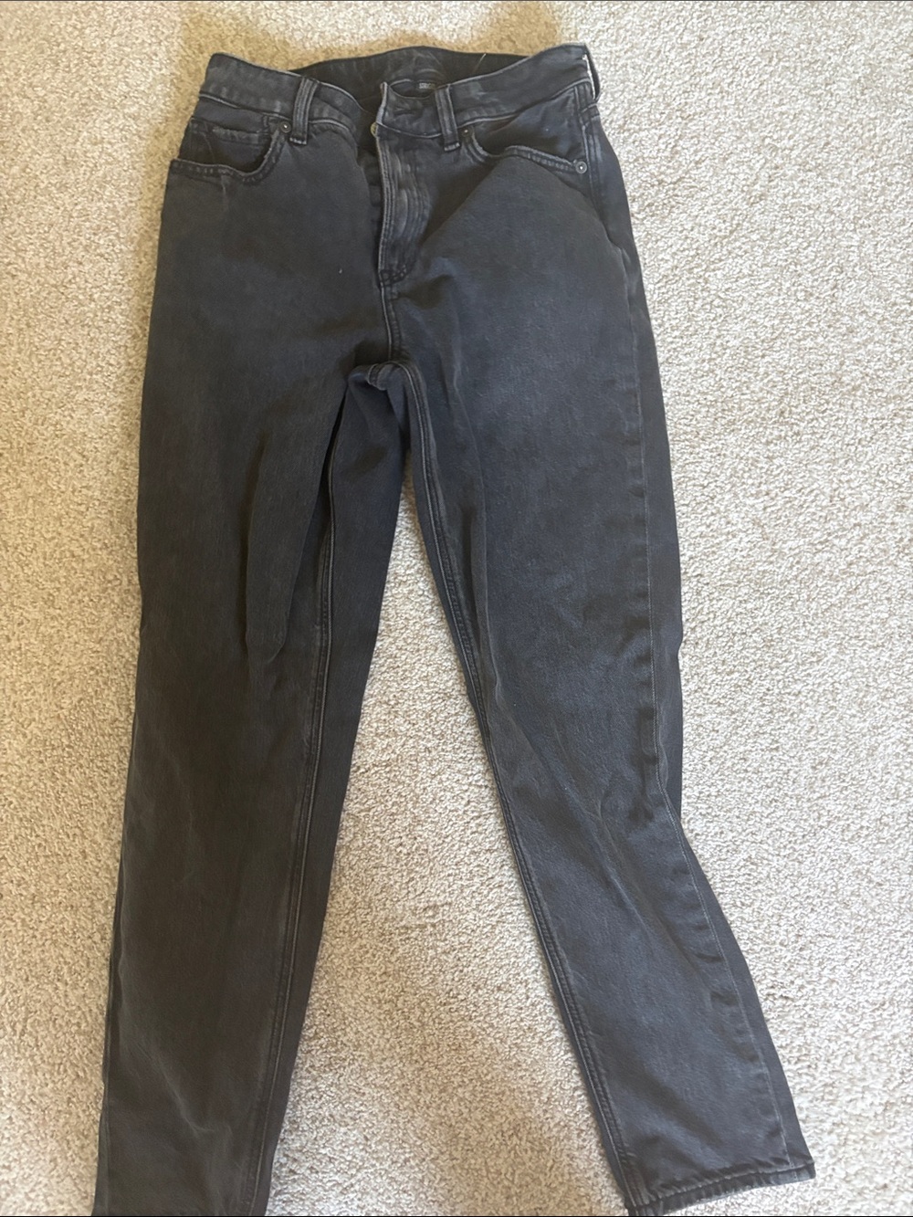 American Eagle Outfitters High-Rise Washed Black Slim Jeans